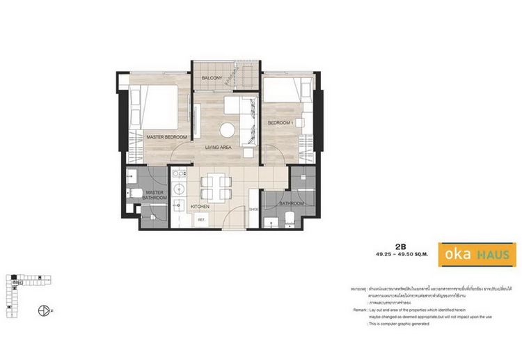 2 Bedroom ในโครงการ โอกะ เฮาส์ สุขุมวิท 36, ภาพที่ 4