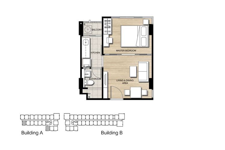 1 Bedroom ในโครงการ ดีคอนโด โคโค่ สุราษฎร์ธานี, ภาพที่ 4
