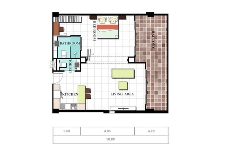 1 Bedroom ในโครงการ แอท เดอะ ทรี คอนโดมิเนียม, ภาพที่ 4