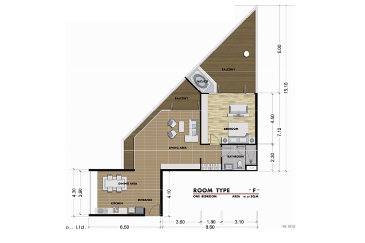 1 Bedroom ในโครงการ เดอะ รีเจ้นท์ บางเทา, ภาพที่ 4