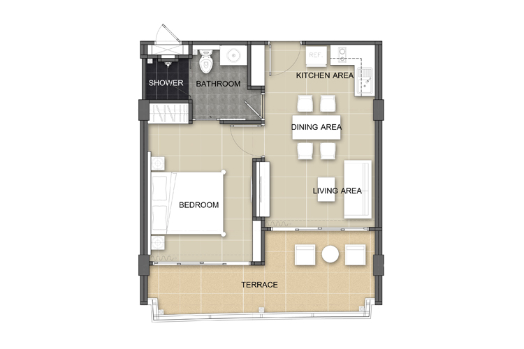 1 Bedroom ในโครงการ บาบิลอน สกาย การ์เด้น, ภาพที่ 4