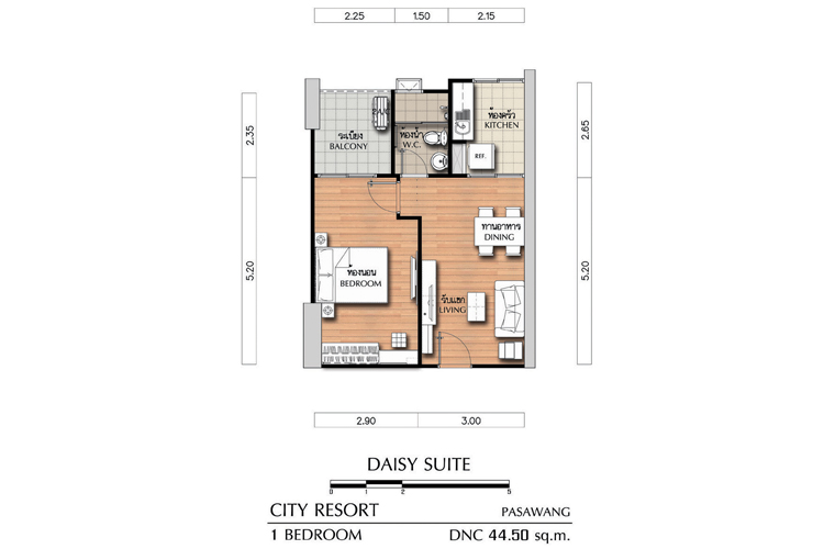 1 Bedroom ในโครงการ ศุภาลัย ซิตี้ รีสอร์ท ภาสว่าง, ภาพที่ 4