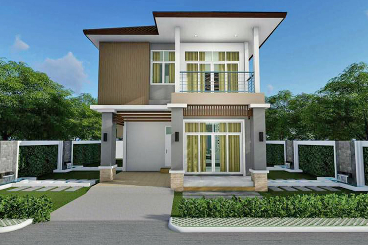 บ้านเดี่ยวสองชั้น ในโครงการ บ้านกาญจนทรัพย์ นาหม่อม, ภาพที่ 4
