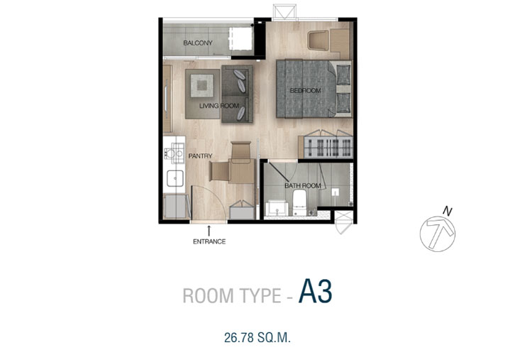 1 Bedroom ในโครงการ ซายน์ สุขุมวิท 50, ภาพที่ 4