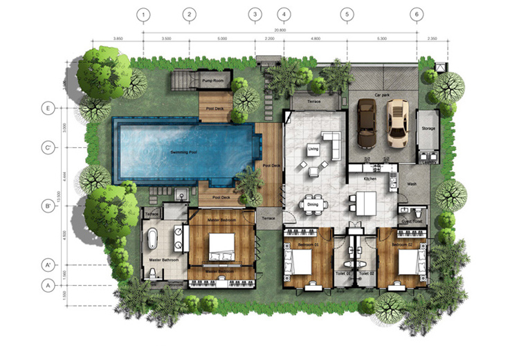 Villa Type A ในโครงการ โตนด เอสเตท, ภาพที่ 4