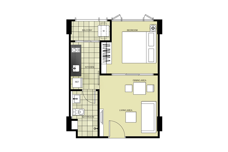 1 Bedroom ในโครงการ เดอะ เบส ดาวน์ทาวน์-ภูเก็ต, ภาพที่ 4