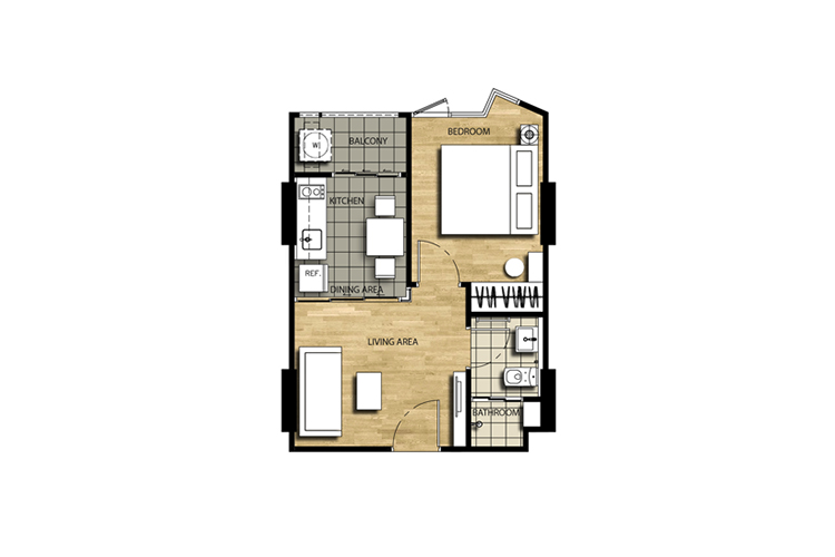 1 Bedroom ในโครงการ เดอะ เบส ไฮท์ ภูเก็ต, ภาพที่ 4