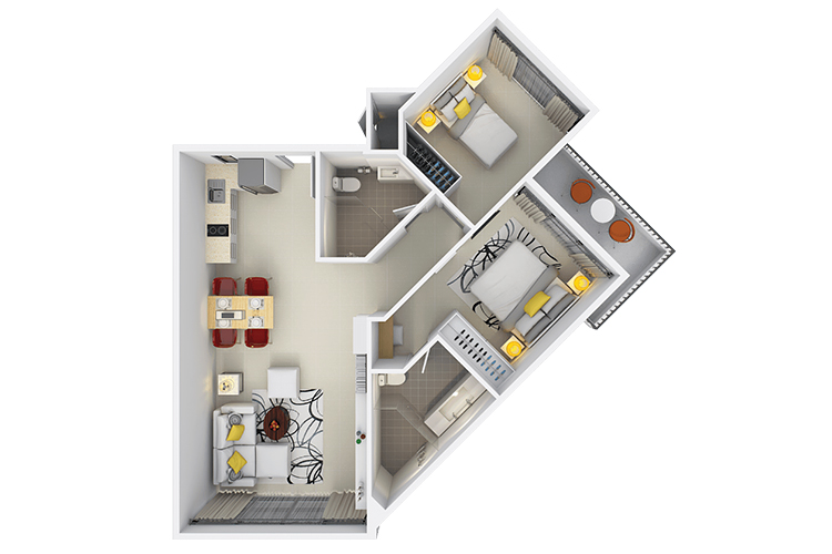 2 Bedroom ในโครงการ แคซเซีย ภูเก็ต, ภาพที่ 4
