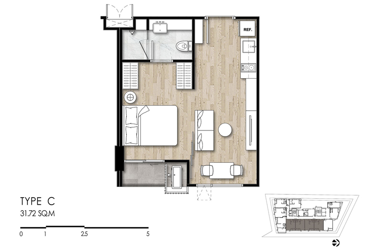 1 Bedroom ในโครงการ เดอะ ทีค สาทร-ลุมพินี, ภาพที่ 4