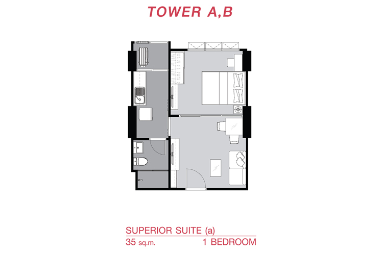 1 Bedroom ในโครงการ ศุภาลัย เวอเรนด้า รามคำแหง, ภาพที่ 4