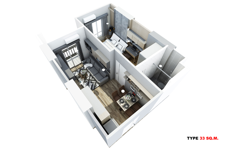 1 Bedroom ในโครงการ พลัส คอนโด โคราช, ภาพที่ 4