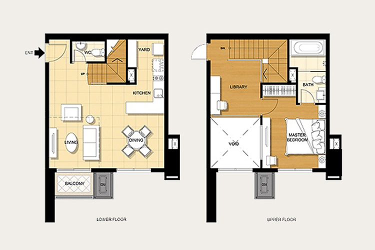 1 Bedroom Duplex ในโครงการ วิลล่าอโศก, ภาพที่ 4