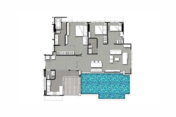 Penthouse ในโครงการ โททเนส เกษตร-นวมินทร์, ภาพที่ 4