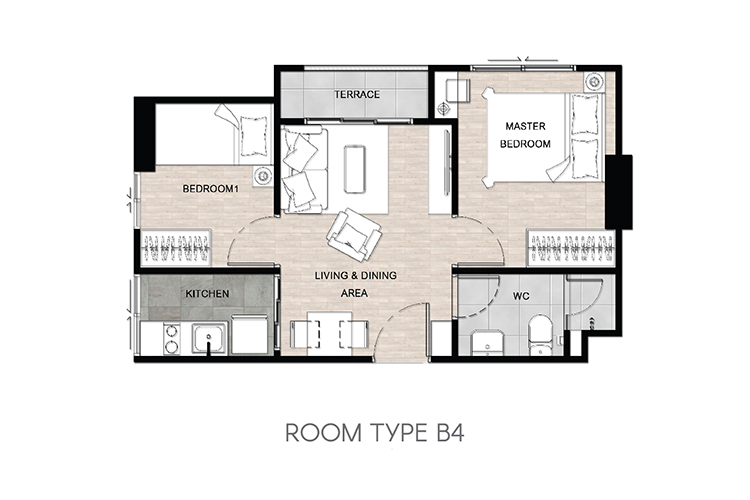 1 Bedroom Plus ในโครงการ ดิ เอ็กเซล ไฮด์ อะเวย์ สุขุมวิท 71, ภาพที่ 4