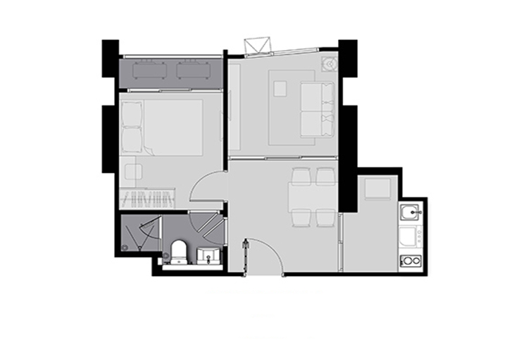 1 Bedroom ในโครงการ ไลฟ์ ลาดพร้าว แวลลีย์, ภาพที่ 4