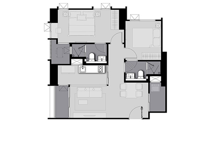 2 Bedroom ในโครงการ ไลฟ์ ลาดพร้าว แวลลีย์, ภาพที่ 4