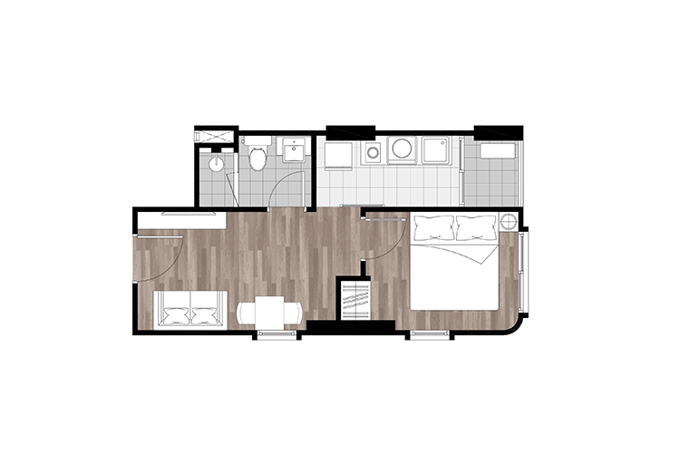 1 Bedroom ในโครงการ ชีวาทัย ฮอลล์มาร์ค จรัญ 13, ภาพที่ 4