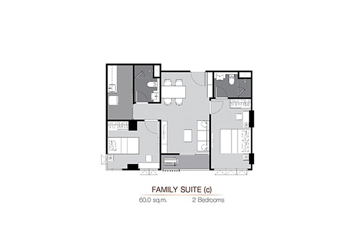 2 Bedroom  ในโครงการ ศุภาลัย ไพร์ม พระราม 9, ภาพที่ 4