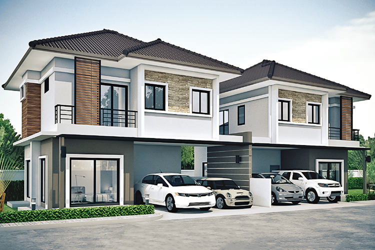 บ้านแฝดสองชั้น ในโครงการ บ้านพิมฐา อ่างศิลา, ภาพที่ 4