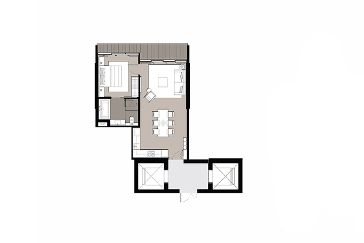 1 Bedroom ในโครงการ บันยัน ทรี เรสซิเดนซ์ ริเวอร์ไซด์ กรุงเทพ, ภาพที่ 4
