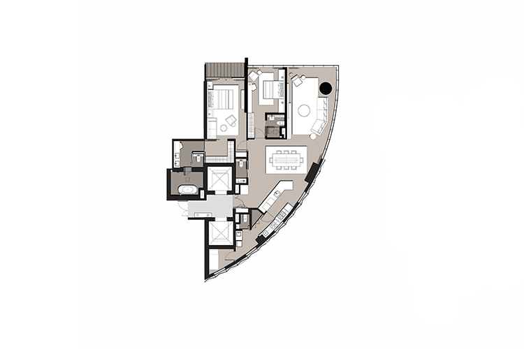 2 Bedroom ในโครงการ บันยัน ทรี เรสซิเดนซ์ ริเวอร์ไซด์ กรุงเทพ, ภาพที่ 4
