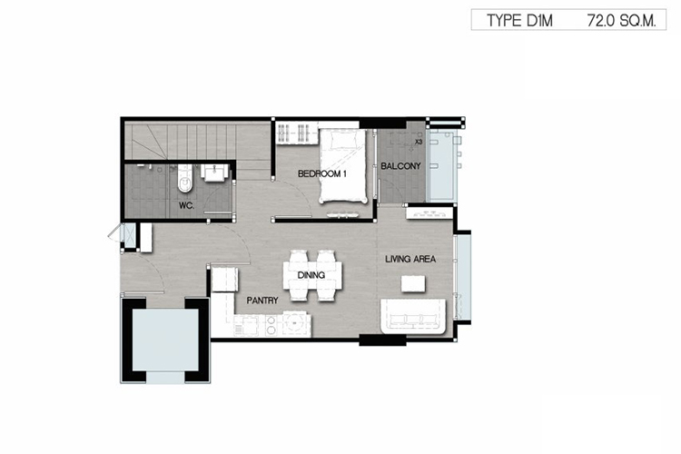 Duplex  ในโครงการ ดิ ยูนีค เอกมัย-รามอินทรา, ภาพที่ 4