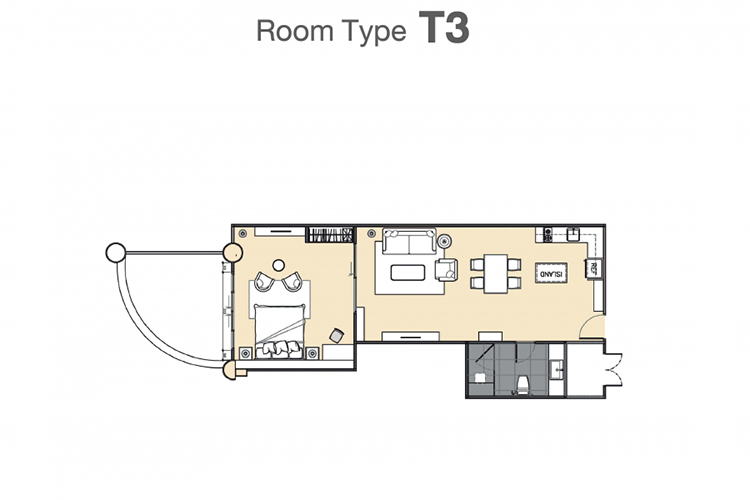1 Bedroom ในโครงการ ณุศา สเตท ทาวเวอร์, ภาพที่ 4