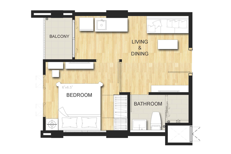 1 Bedroom ในโครงการ ชาลิสา เพลส, ภาพที่ 4