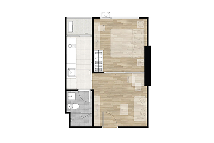 1 Bedroom ในโครงการ ชีวาทัย เกษตร-นวมินทร์, ภาพที่ 4