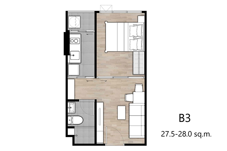1 Bedroom ในโครงการ ดิ ออริจิ้น รัชดา-ลาดพร้าว, ภาพที่ 4