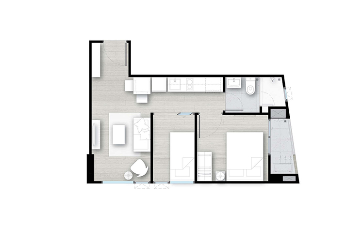 1 Bedroom Plus ในโครงการ โมดิซ รัชดา 32, ภาพที่ 4