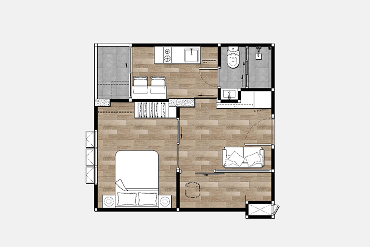 1 Bedroom ในโครงการ แม็กนิกซ์ รามอินทรา 21, ภาพที่ 4