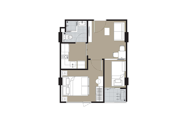 1 Bedroom Plus ในโครงการ ไอเวอรี่ รัชดา ลาดพร้าว, ภาพที่ 4