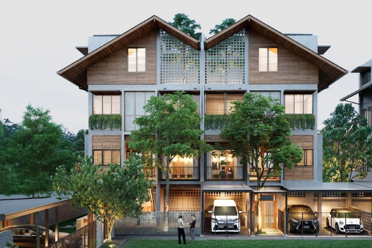บ้านแฝดสี่ชั้น ในโครงการ บ้านบ้าน วิภาวดี 20, ภาพที่ 4