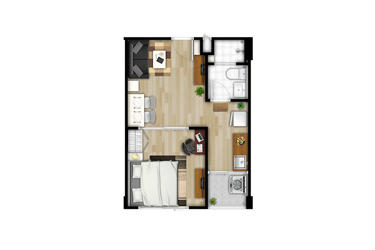 1 Bedroom ในโครงการ เพลิน เพลิน คอนโดมิเนียม บางบัวทอง-เวสต์เกต, ภาพที่ 4
