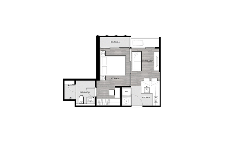 1 Bedroom ในโครงการ ฟิโล ลาดพร้าว 18, ภาพที่ 4