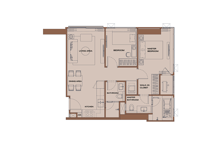 2 Bedroom ในโครงการ อนิล สาทร 12, ภาพที่ 4