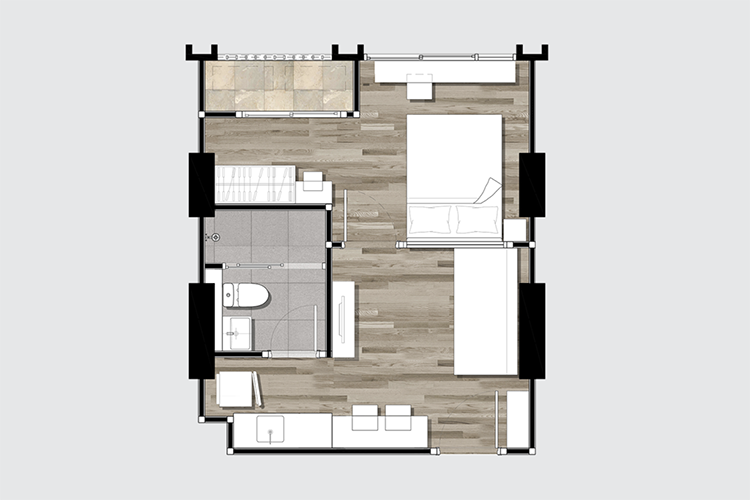 1 Bedroom ในโครงการ คอมมอน ทียู, ภาพที่ 4