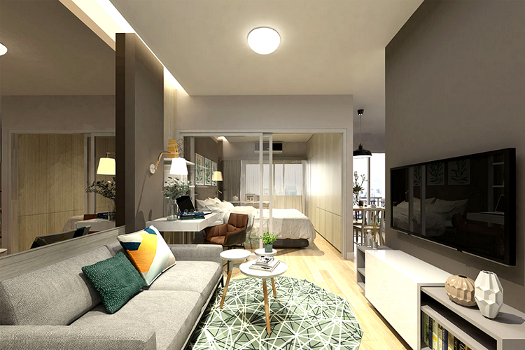 1 Bedroom Type A ในโครงการ เดอะ เอ็น เอช เอ คอนโด ประชานิเวศน์ 3, ภาพที่ 4