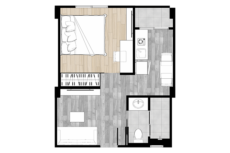 1 Bedroom ในโครงการ วีคอนโด ศาลายา เฟส 1, ภาพที่ 4