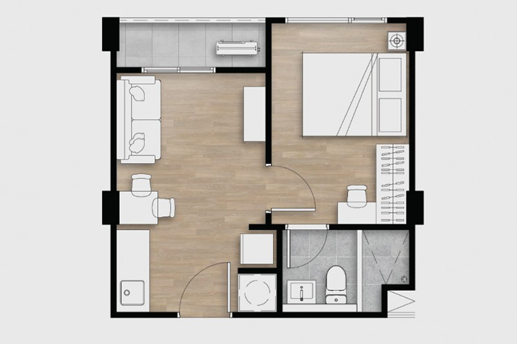 1 Bedroom ในโครงการ สเปซ คอนโดมิเนียม ภูเก็ต, ภาพที่ 4