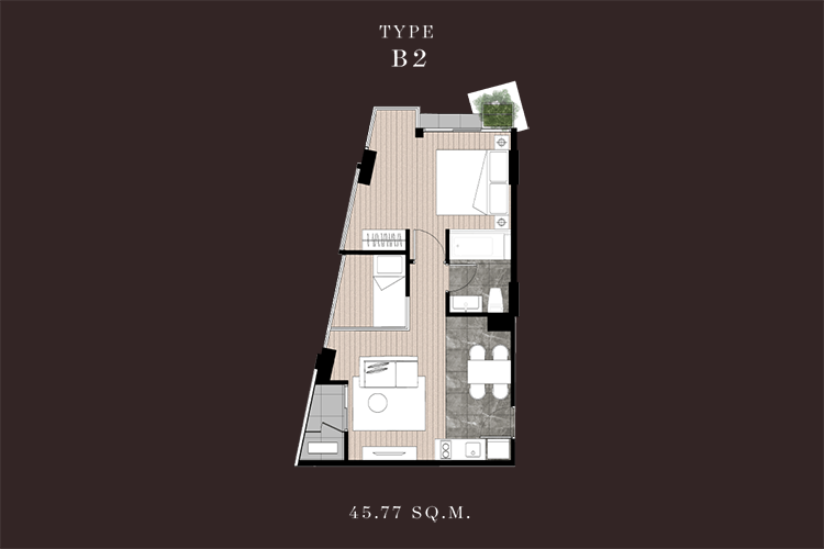 1 Bedroom Plus ในโครงการ วาลเด้น สุขุมวิท 39, ภาพที่ 4