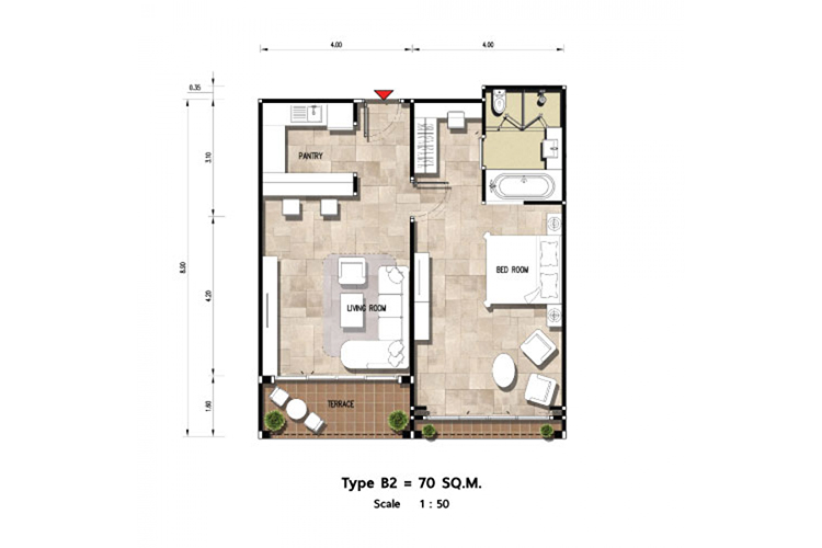 1 Bedroom ในโครงการ เบิร์ช แอ็ฟตัน, ภาพที่ 4