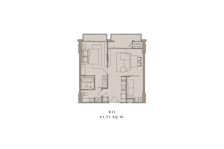 1 Bedroom ในโครงการ เดอะ รีเซิร์ฟ สุขุมวิท 61 ไฮด์อะเวย์, ภาพที่ 4