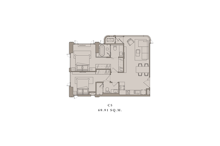 2 Bedroom ในโครงการ เดอะ รีเซิร์ฟ สุขุมวิท 61 ไฮด์อะเวย์, ภาพที่ 4
