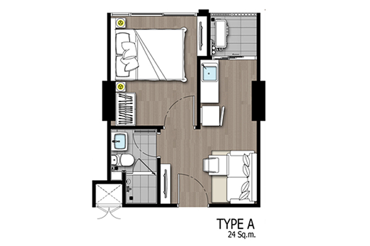 1 Bedroom ในโครงการ เมโทร สกาย เกษตร, ภาพที่ 4