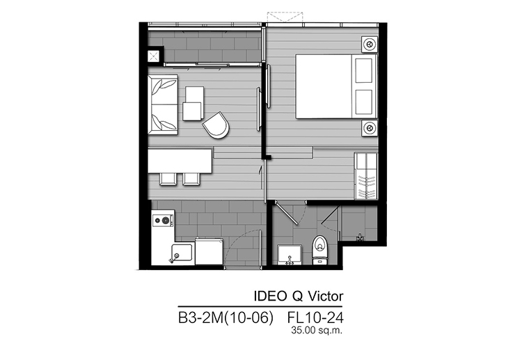 1 Bedroom ในโครงการ ไอดีโอ คิว วิคตอรี่, ภาพที่ 4