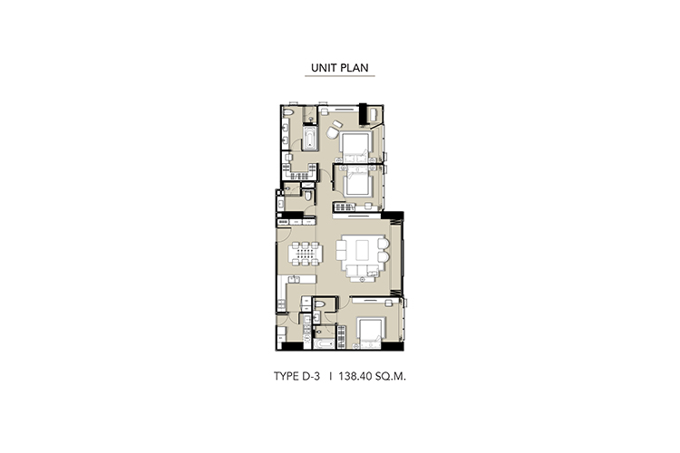 3 Bedroom ในโครงการ ไฮด์ เฮอริเทจ ทองหล่อ, ภาพที่ 4