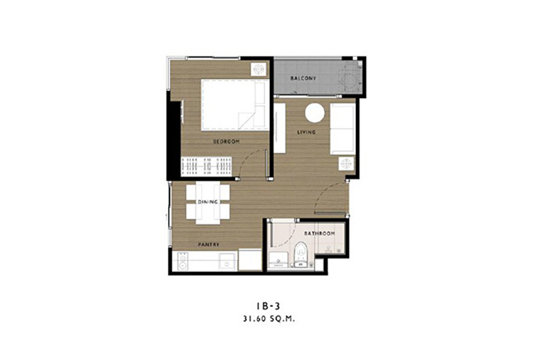 1 Bedroom ในโครงการ เดอะ ไพรเวซี่ จรัญ-ราชวิถี สเตชั่น, ภาพที่ 4
