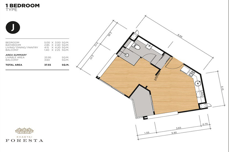 1 Bedroom ในโครงการ เขาใหญ่ฟอเรสต้า, ภาพที่ 4